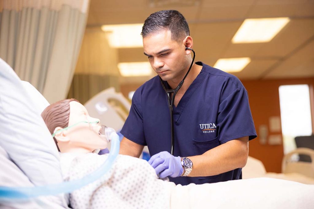 student nurse and patient